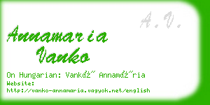 annamaria vanko business card